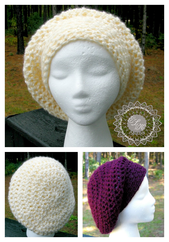 Free pattern: Cuddly Soft Slouchy Hat in 10 sizes - Underground