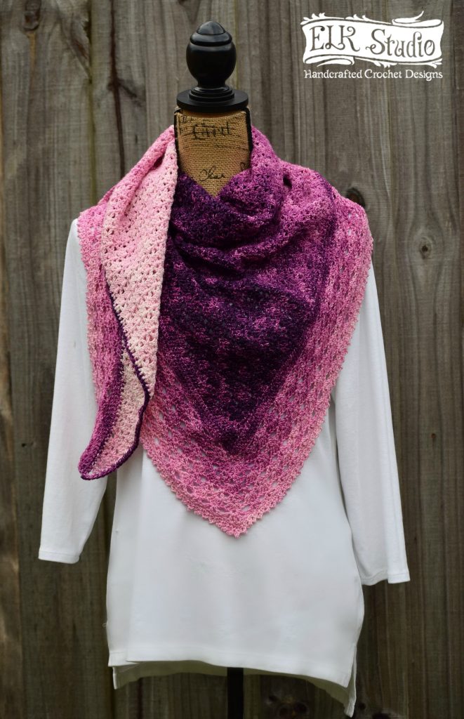 The Southern Diamonds Asymmetrical Shawl Debut - ELK Studio